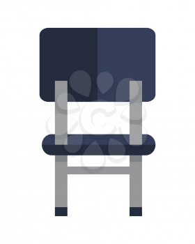 Office chair icon symbol isolated on white. Retro piece of furniture. Editable items in flat style for your web design. Part of series of accessories for work in office. Vector illustration