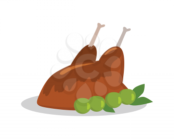 Food banner. Grilled delicious meat Junk unhealthy food. Consumption of high calories nourishment food. Food that leads to overweight. Part of series of promotion healthy diet and good fit. Vector