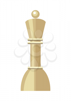 Pawn isolated on white. Business strategic management formation in the chess game. Concept in flat design style. Can be used for web banners, marketing and promotional materials, presentations. Vector