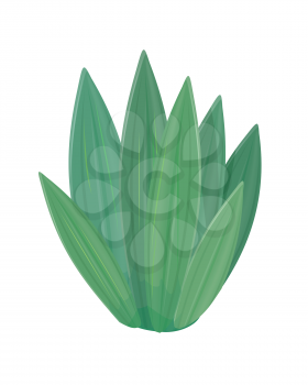 Flower icon in flat style design. Green flower icon. Design element for home and office interior. Isolated object on white background. Green nature, leaf and pot, gardening. Vector illustration.