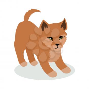 Dingo cartoon character. Wild dingo dog flat vector isolated on white background. Australian or Asian fauna. Cute puppy icon. Animal illustration for zoo ad, nature concept, children book illustrating