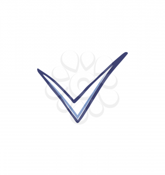 Check mark and tick used in voting icon vector. Agreement point used in votes to show ok sign. Approval in checkbox, agree good positive decision