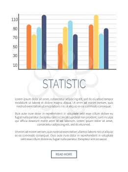 Statistic infographic comparing data results with scales and text vector. Scheme with numbers, numeric data. Analytics in visual form, graphic lines