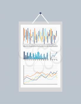 Statistic infographics and infocharts on picture vector. Scheme charts templates, diagrams and flowcharts with scales. Graphic info representation