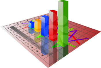 Royalty Free Clipart Image of a Business Graph