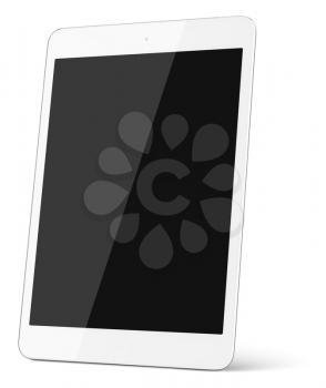 White tablet computer isolated on white background. contains clipping paths