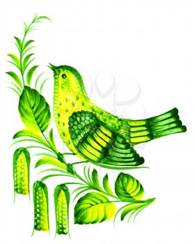 Royalty Free Clipart Image of a Decorative Bird