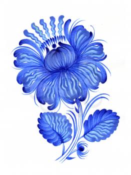 Decorative blue flower of summer