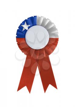 Award ribbon isolated on a white background, Chile