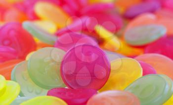 Colorful candy faces, selected focus - traditional dutch candy