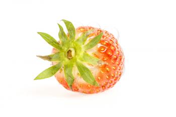 A fresh strawberry isolated over white background