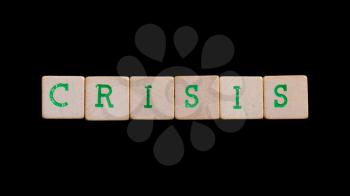 Letters on wooden blocks (crisis)