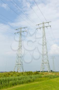 Power Transmission towers and lines (Friesland, Holland)