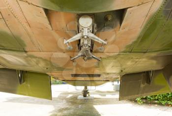 Bomb bay of an old american aircraft used in the Vietnam war