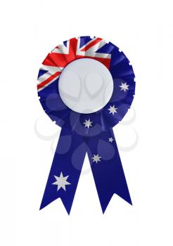 Award ribbon isolated on a white background, Australia