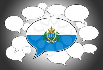 Communication concept - Speech cloud, the voice of San Marino