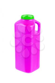 Large plastic container for urine samples isolated over white background