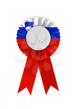 Award ribbon isolated on a white background, Slovenia