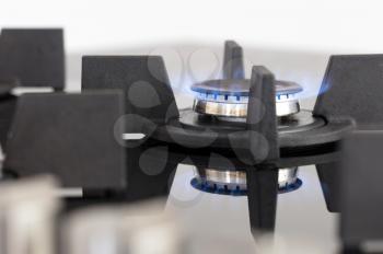 Modern glass stove, dutch gas - Black stove