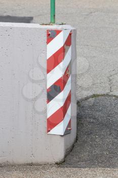 Traffic sign on a corner - Selective focus