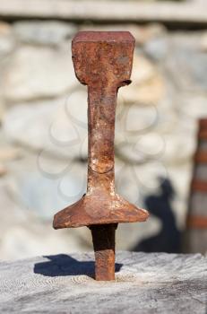 Excalibur sword in wood - Rusted and forgotten