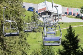 Ski lift chair in the Alps - Austria