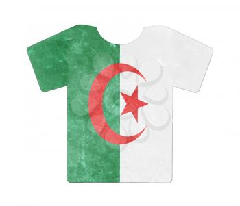Simple t-shirt, flithy and vintage look, isolated on white - Algeria
