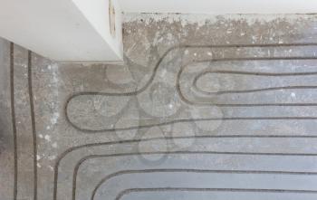Milling in concrete floor - Preparation for underfloor heating
