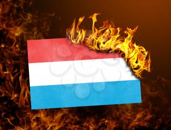 Flag burning - concept of war or crisis - Luxembourg