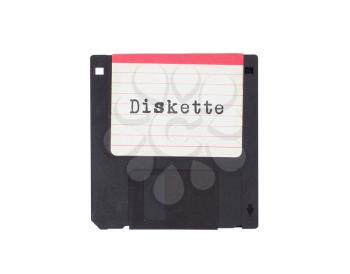 Floppy disk, data storage support, isolated on white - Diskette