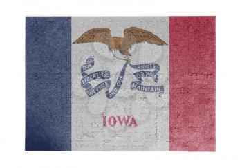Large jigsaw puzzle of 1000 pieces - flag - Iowa