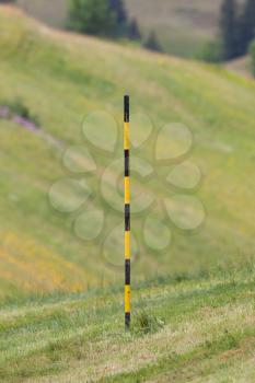 Walking path marked with large poles, Lenk, Switzerland