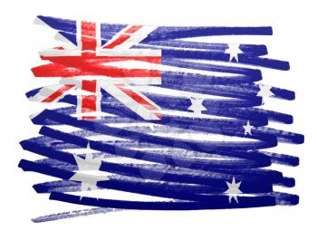Flag illustration made with pen - Australia