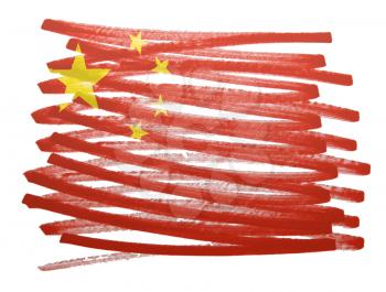 Flag illustration made with pen - China