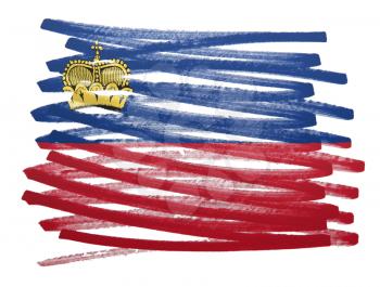 Flag illustration made with pen - Liechtenstein