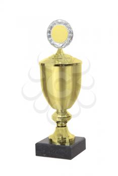 Trophy cup isolated on a white background - Gold
