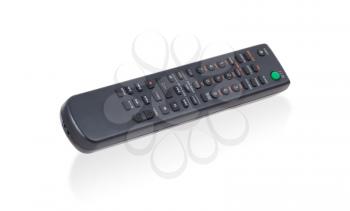 Old remote control tv, isolated on white background