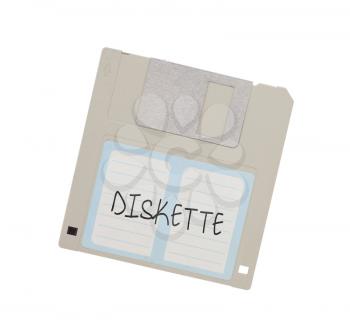 Floppy Disk - Tachnology from the past, isolated on white - Diskette