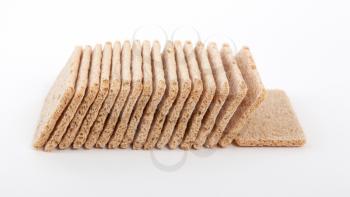 Crackers (breakfast) isolated on a white background