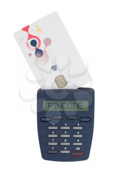 Banking at home, card reader for reading a bank card - Pincode