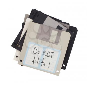 Floppy disk, data storage support, isolated on white - Do not delete