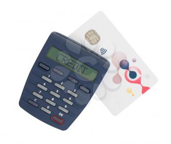 Banking at home, card reader for reading a bank card - Credit