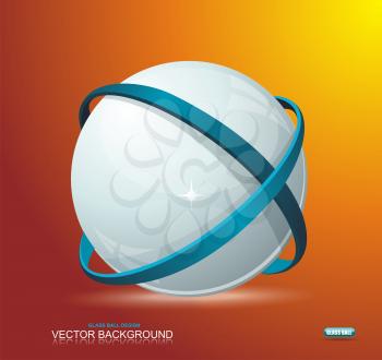Abstract globe symbol internet and social network concept. Isolated vector icon.