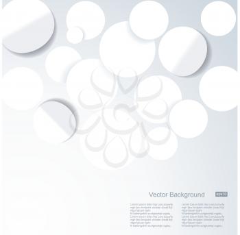 Abstract 3D Geometrical Design.White paper circles.