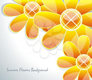 Abstract  glass flower pattern. Vector illustration