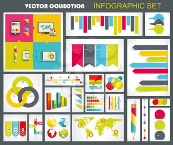 Collection of quality Infographics Design. Vector templates ready to display your data.