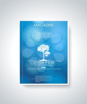 Magazine cover layout design vector 