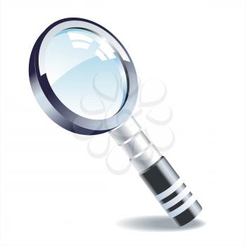 Realistic vector magnifying glass . Vector illustration