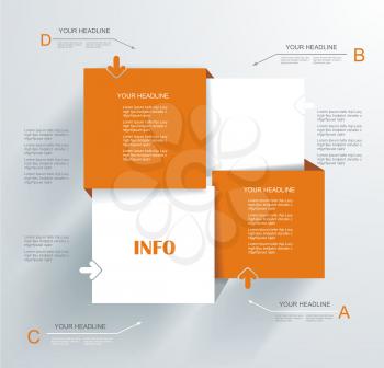 Modern Design template. Can be used for infographics, numbered banners, info panels, step lines.