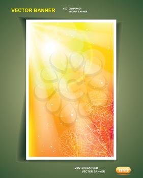 Vector autumn or summer background with intense glowing sparkles and glitter 